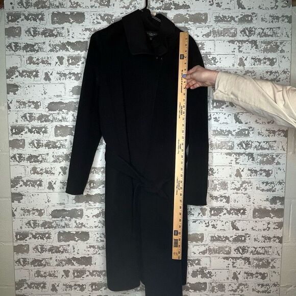 Talbots | women long black wool blend dress coat - Picture 6 of 12